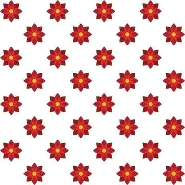 Red flowers garden pattern background Stock Illustration
