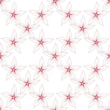 Red flowers seamless Stock Illustration