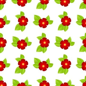 Red flowers seamless Stock Illustration