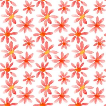 Red flowers seamless pattern 스톡 사진