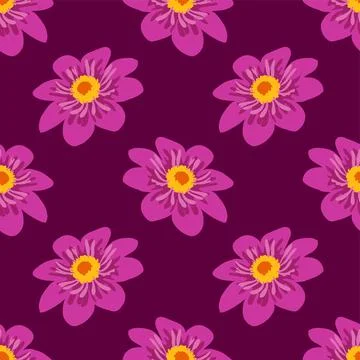 Red flowers springtime pattern seamless fashion Stock Illustration