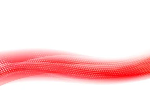 Red Flowing Abstract Vector Wave Background for Website, Folder or Brochure C Stock Illustration