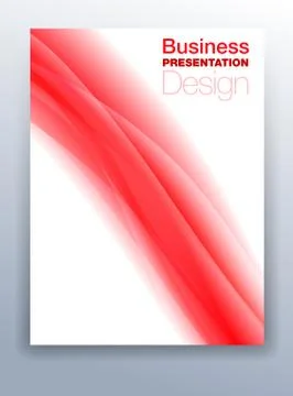 Red Flowing Abstract Vector Wave Background Stock Illustration