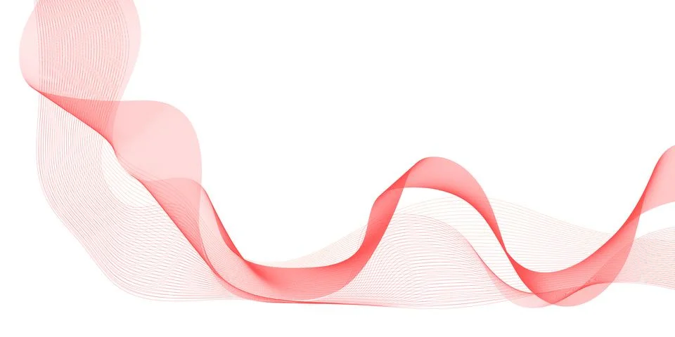Red Flowing Abstract Wave for Digital Branding Illustrazione stock