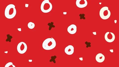 Red Flowing Lines on Orange Base Stock Illustration