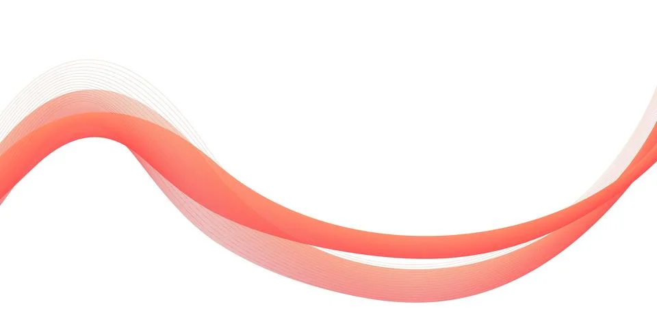 Red Flowing Wave Background Stockillustratie