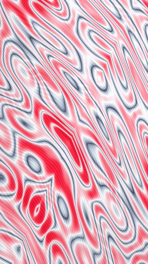 Red Fluid Marble Swirl Loop Abstract Liquid Ink Motion Background Stock Footage 342985855