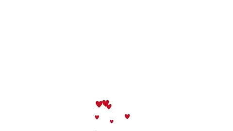 Red flying hearts Stock Footage 125951817