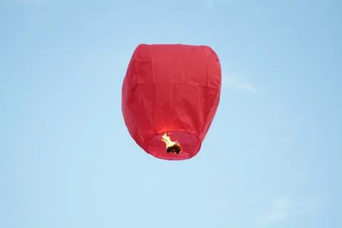 Red flying latern Stock Photos