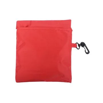 Red foldable tote bag isolated on white background Stock Photos
