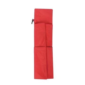 Red foldable tote bag isolated on white background Stock Photos