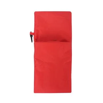 Red foldable tote bag isolated on white background Stock Photos