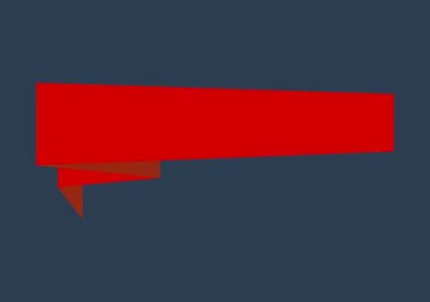 Red folded banner Stock Illustration