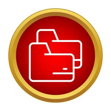 Red folder icon showing digital file organization Stockillustratie