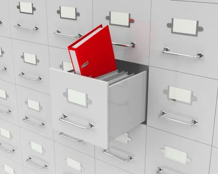 The red folder Stock Illustration