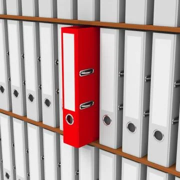 The red folder Stock Illustration