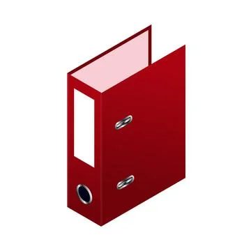 Red folder for storing documents. Stock Illustration