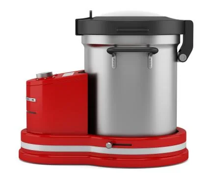 Red food processor isolated on white background 스톡 일러스트