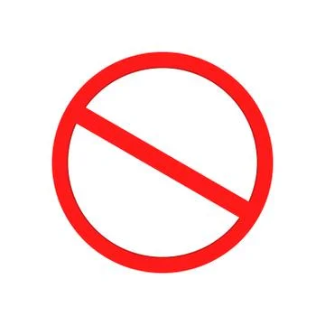 Red Forbidden Sign with Thin Lines. Stock Illustration