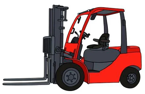 Red forklifts Stock Illustration