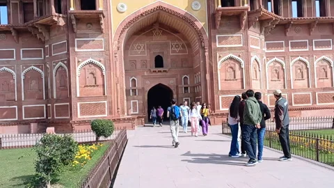 Red Fort Agra Stock Footage 304577912