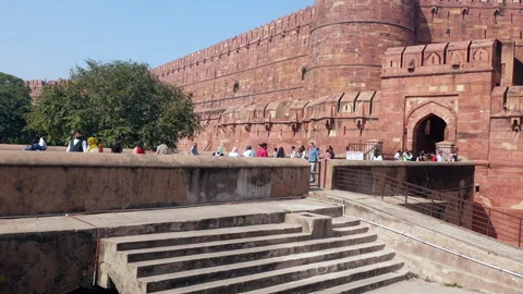 Red Fort Agra Stock Footage 304593596