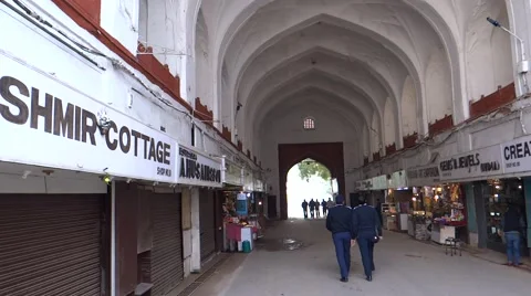 Red Fort Complex Market Stock Footage 46699590