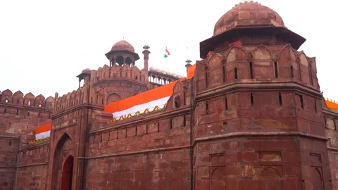 Red Fort Monument under Clear Blue Sky Stock Footage 315829822
