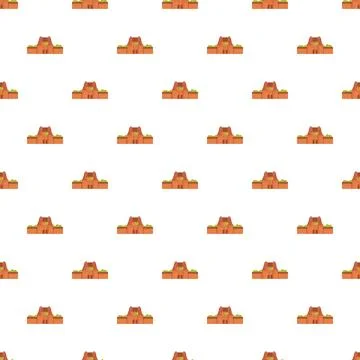 Red fort pattern repeating india landmark architecture 스톡 일러스트