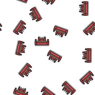 Red fort vector seamless pattern Illustrazione stock