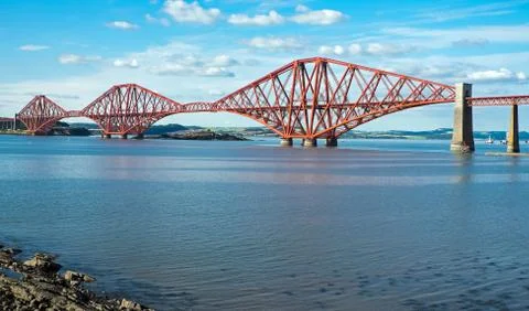 The red Forth railway bridge Stock Photos