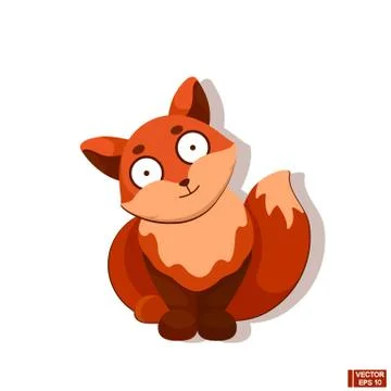 Red fox cartoon Stockillustratie