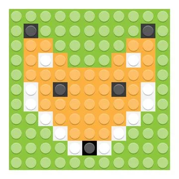 Red fox head logo in flat style Illustrazione stock