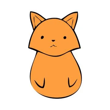 Red fox icon Stock Illustration