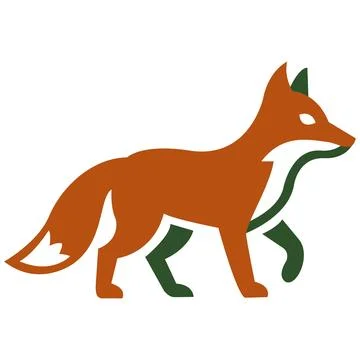 Red fox wild forest animal nature icon Stock Illustration