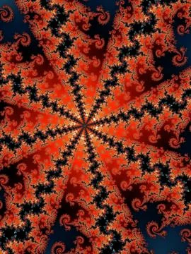 Red fractal background  Stock Illustration