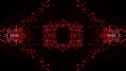 Red fractal wave interference Stock Footage 302562810