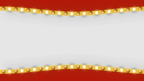 Red frame and gold light on transparent background. Stock Footage 234794517