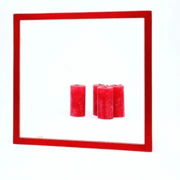 Red frame as a background Stock Photos