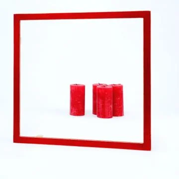 Red frame as a background Stock Photos