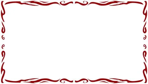 Red frame border abstract illustration background Stock Illustration