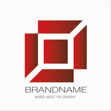 A RED FRAME CORPORATE LOGO Stock Illustration
