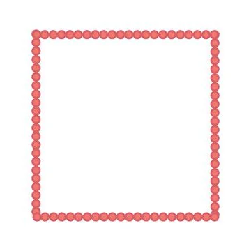 Red frame for document or photo decoration Illustrazione stock