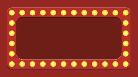 A red frame with flashing leds to attract attention with the inside blank f.. Stock Footage 235937680
