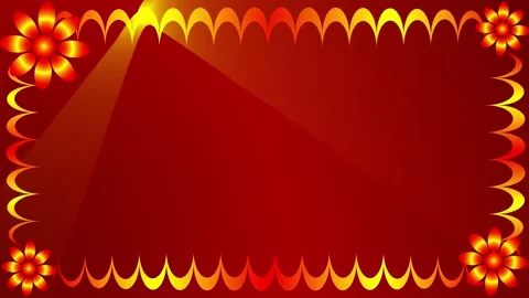 Red frame with gold pattern Stock Footage 139741153