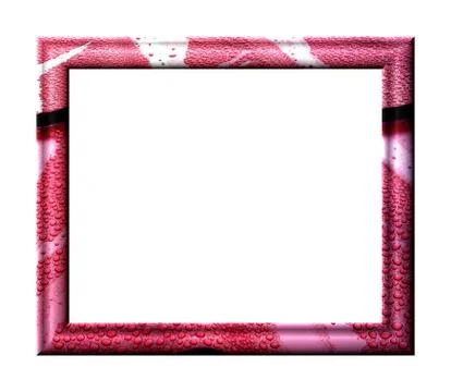 Red frame with water drops Stock Illustration