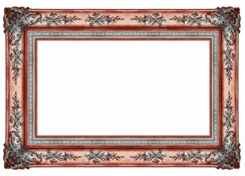 Red frame on the white background Stock Photos