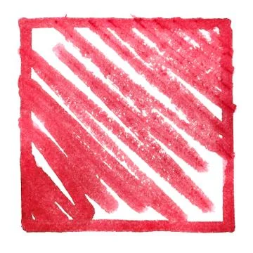 Red frame with zigzag strokes Stock Photos