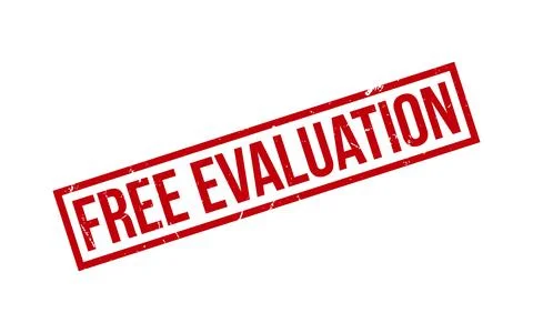 Red Free Evaluation Rubber Stamp Seal Vector Stock Illustration