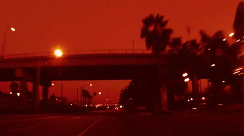 Red Freeway (POV Timelapse) Stock Footage 31753853
